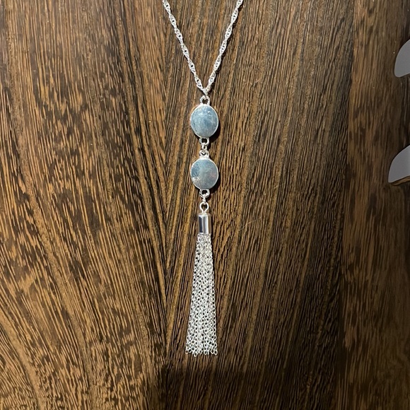 3/$18 Fashion Accents Silver Tassel Necklace Approx. 24” Long - New - Lot 747 - Picture 2 of 5